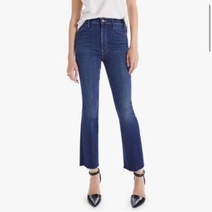 MOTHER The Hustler Ankle Fray Jeans 27 Home Movies Raw Hem Stretch Denim